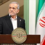 Iran US Relations - President Masoud Pezeshkian speaking during a press conference